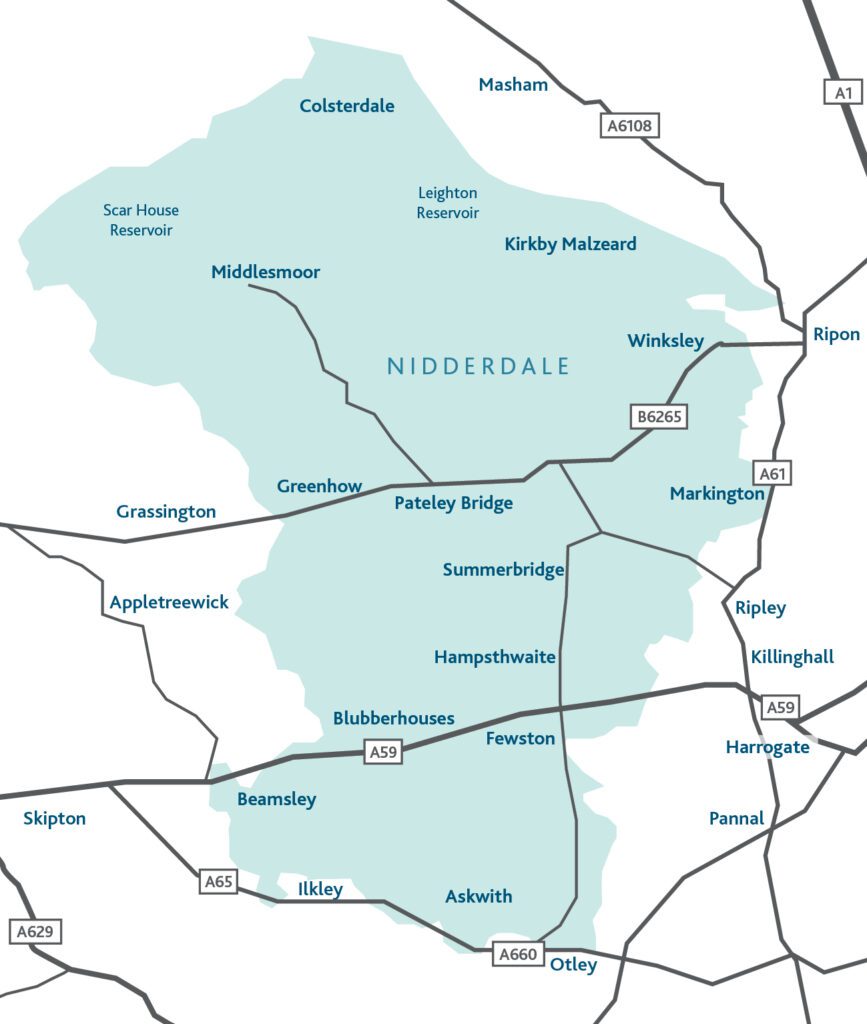 Map of Nidderdale