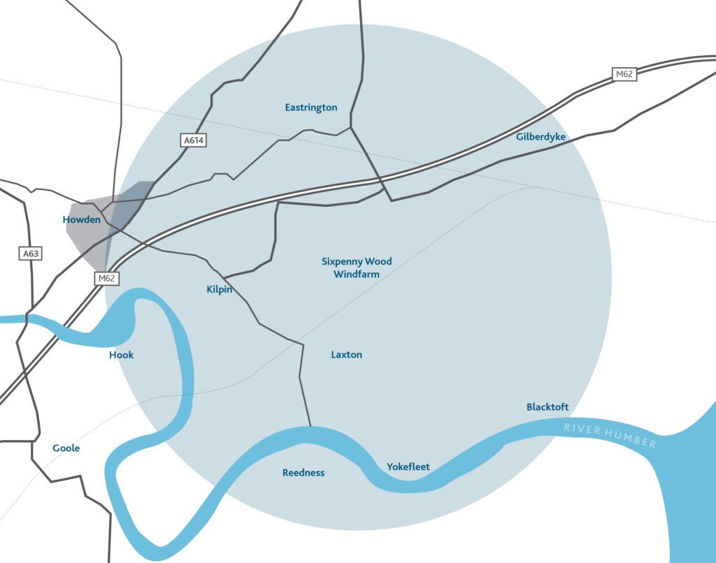 Area covered by the Sixpenny Wood wind farm Fund