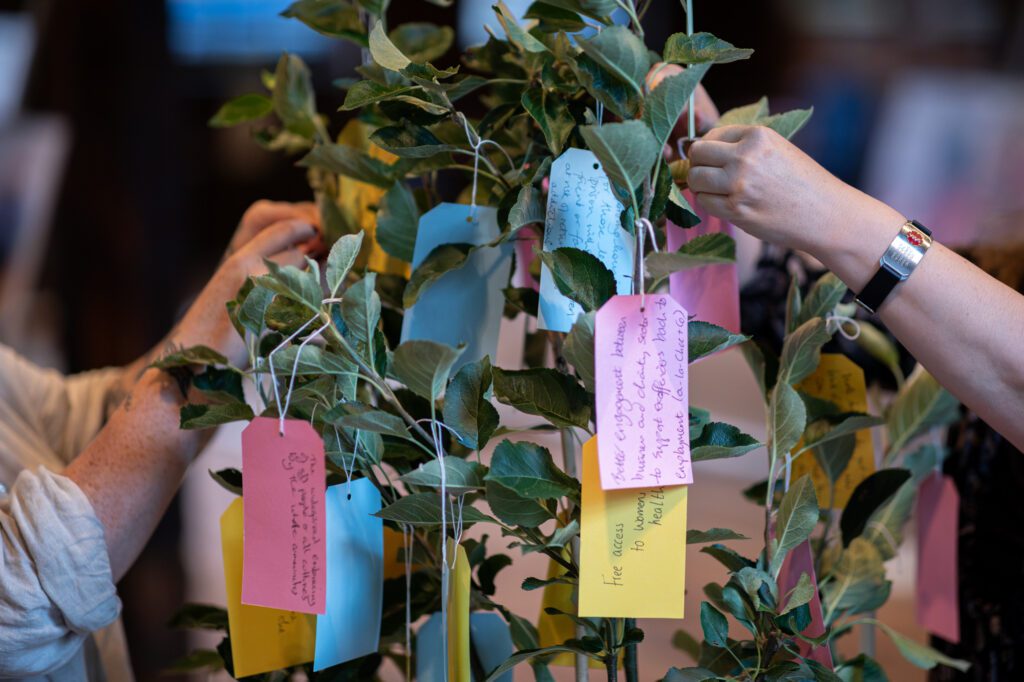 A tree with dream labels on