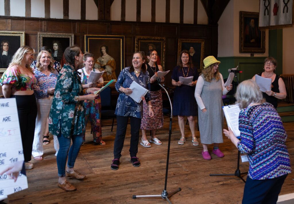 A group of women singing