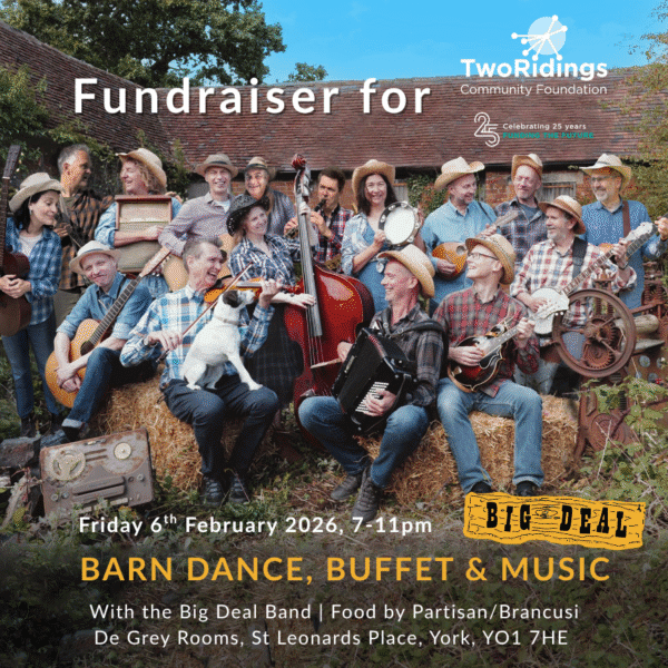 Barn Dance poster with lots of musicians on