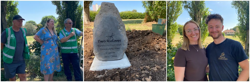 A stone marker for the time capsule