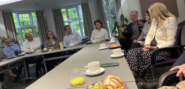Questions and Answers at the business breakfast